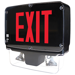 VEX-WPCR Series Wet Location LED Exit Combo with Remote Capability