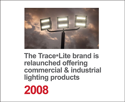 The Trace-Lite brand is relaunched offering commercial and industrial lighting products