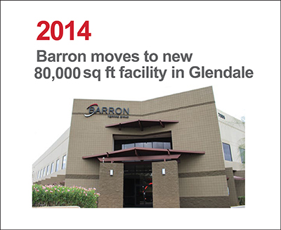 Barron moves to new 80,000 sq ft facility in Glendale, AZ