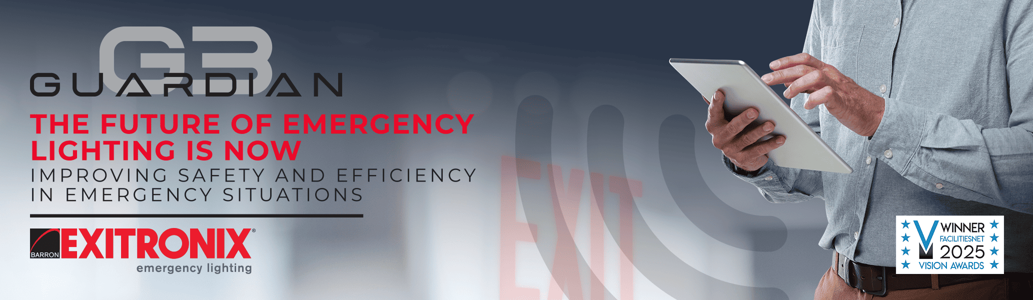 Guardian G3 - The future of emergency lighting is now. Improving safety and efficiency in emergency situations. From Exitronix emergency lighting