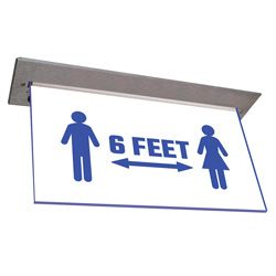 900E-SD Series Architectural Edge-Lit Social Distancing Sign
