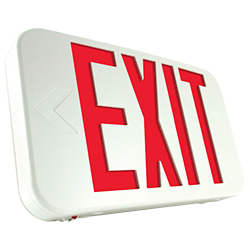 QXEDGP Series Thermoplastic Edge-lit Exit Sign