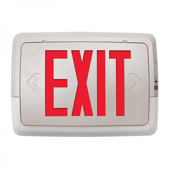 Low Level, Thermoplastic, LED Combo Exit/EM Unit - Red Legend - preview image