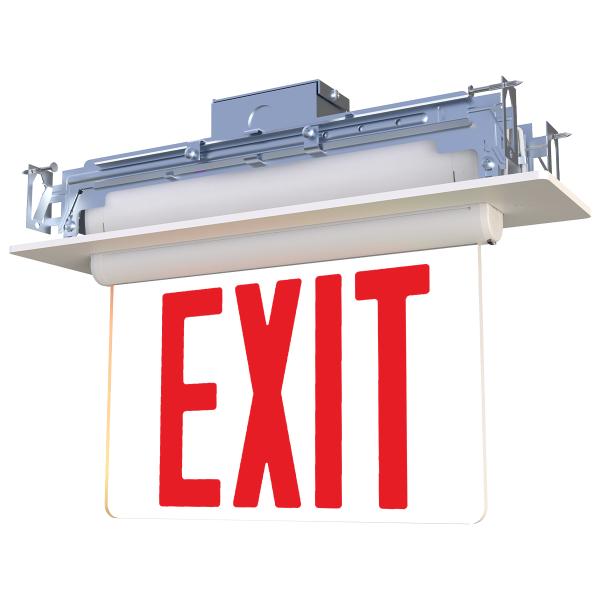 P900U-RG Series Universal Swivel Mount, Field-Switchable Red/Green LED Edge-Lit Exit