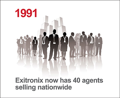 Exitronix now has 40 agents selling nationwide