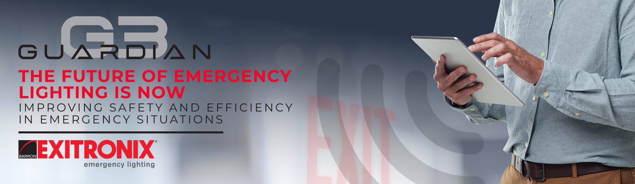 Guardian G3 - The future of emergency lighting is now. Improving safety and efficiency in emergency situations. From Exitronix emergency lighting